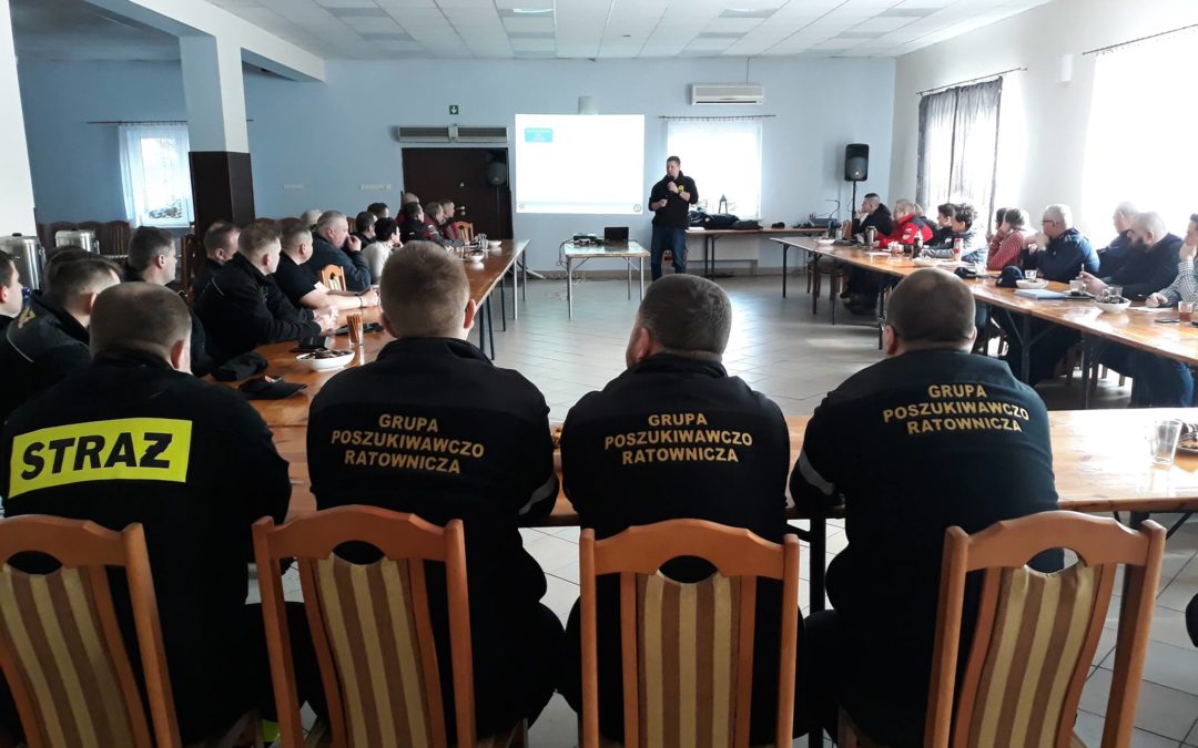 Weekendowe seminarium w Justynowie k. Łodzi dot. systemu i organizacji działań ratowniczych w terenie otwartym i na gruzowiskach.