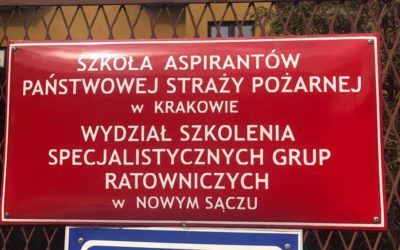 Nasz zespół poszukiwawczy na tygodniowym szkoleniu WSSGR PSP w Nowym Sączu.