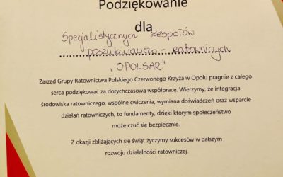 Podziękowania od Grupy Ratownictwa PCK Opole