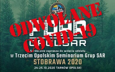 Trzecie Opolskie Seminarium Grup SAR STOBRAWA 2020 – odwołane z powodu wzrostu zakażeń COVID-19.