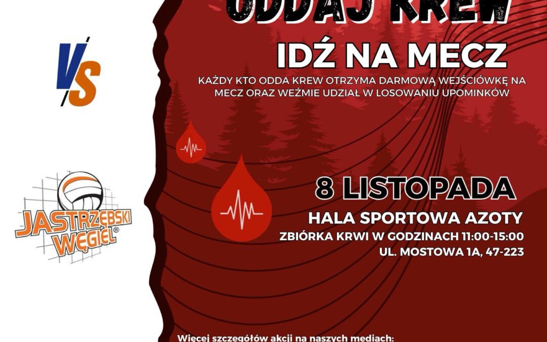 Już za tydzień kolejna zbiórka krwi z siatkarzami ZAKSA K.-Koźle.