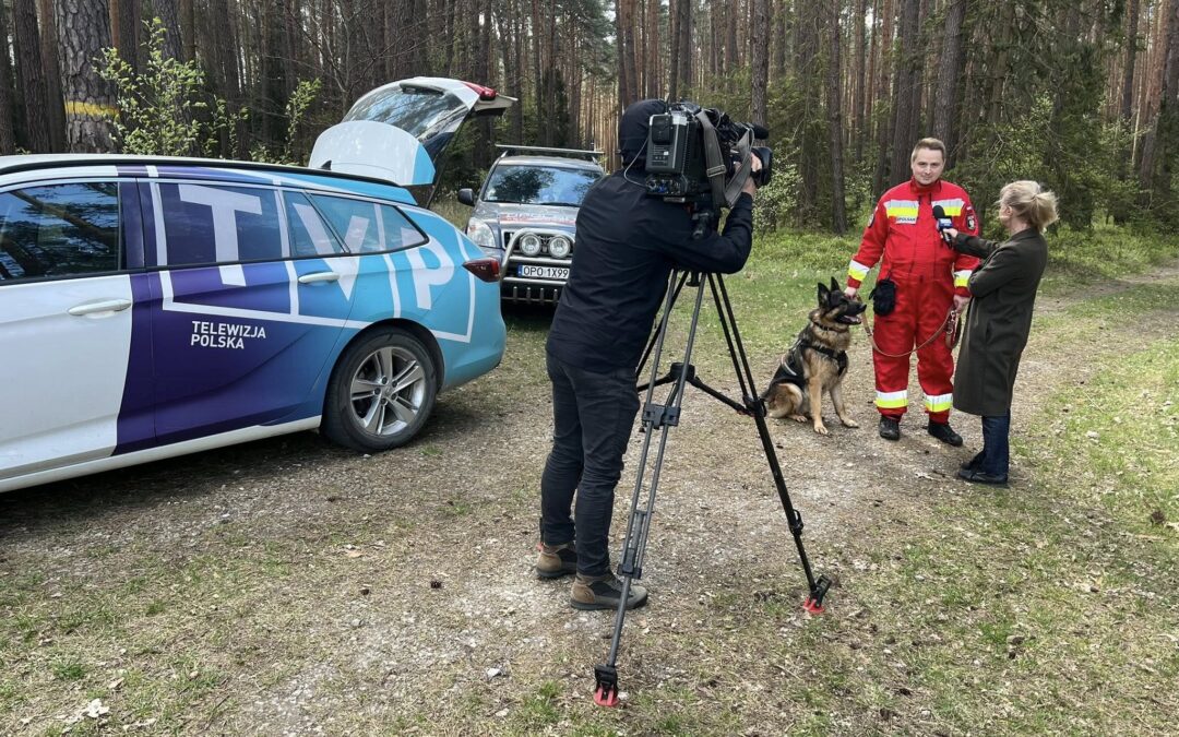 Ekipa TVP Info świętowała z nami Międzynarodowy Dzień Psa Ratowniczego.